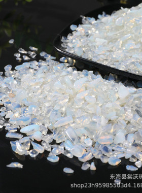厂家供应天然蛋白石滴胶碎石鱼缸盆景石装饰摆件diy水晶配件透体