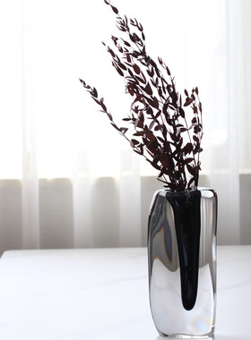 热销现代简约轻奢风琉璃创意加厚花瓶客厅样板间餐桌电视柜装饰摆