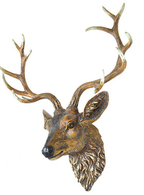 欧式人气创意复古仿真树脂动物工艺品墙面壁挂家居鹿头装饰摆件