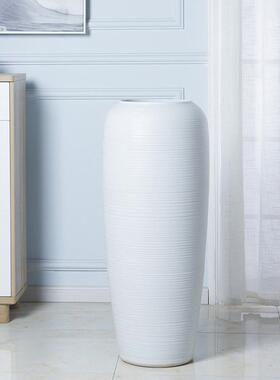 落地大花瓶陶瓷花瓶欧式简约白色陶瓷景德镇客厅摆件五件套批发