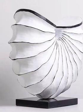 热销工艺造型摆件雕塑现代样板房酒店售楼部客厅玄关海螺装饰品批