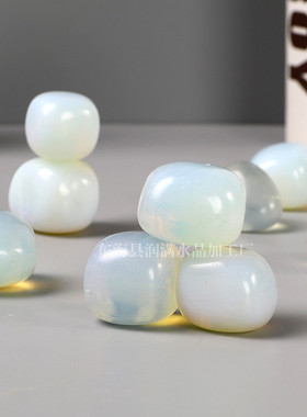 蛋白石原石滚石大颗粒不规则碎石消磁石鱼缸造景桌面摆件装饰