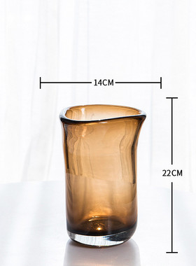 欧式客厅玻璃花瓶时尚轻奢装饰插花器简约样板间家居工艺品摆件