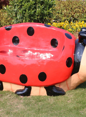 七星瓢虫玻璃钢雕塑座椅摆件户外园林景观雕塑仿真甲虫雕塑昆虫