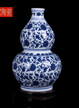 厂家景德镇批发陶瓷花瓶摆件仿古青花瓷中式家居客厅装饰品