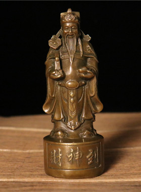 仿古人物铜像摆件才神桌面铜像家居客厅玄关到装饰摆设礼品