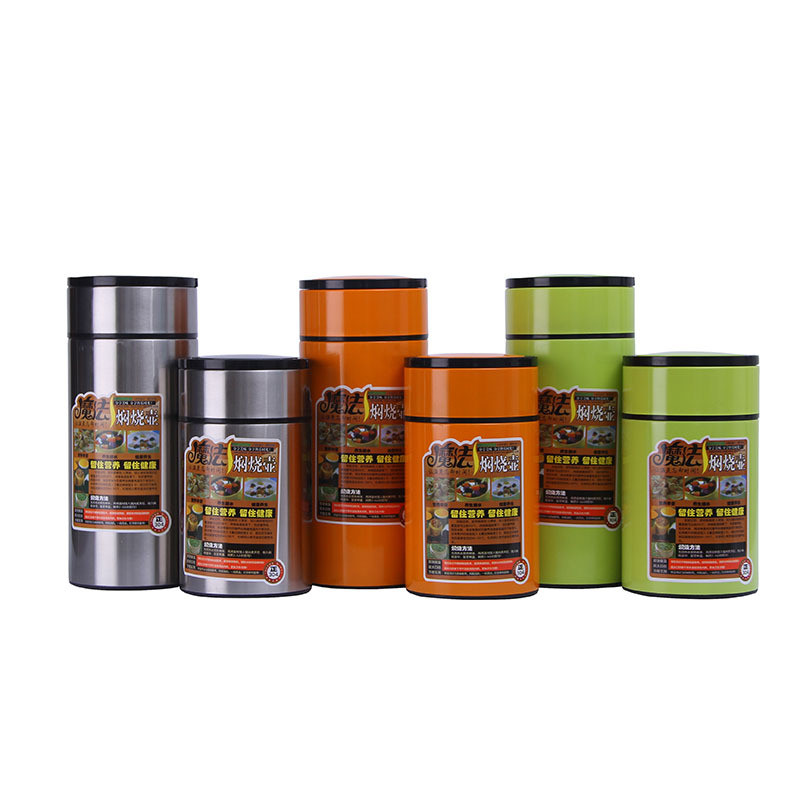 圆形不锈钢真空保温饭盒800ml魔法焖烧壶大容量手提便携式罐烧焖 - 图1