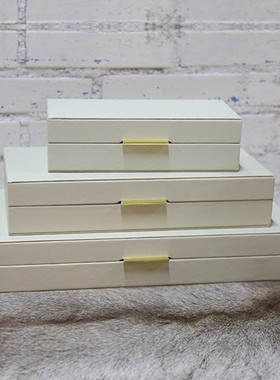 家居衣柜衣橱装饰盒衣帽间样板房收纳盒样板房橙色窗会所展厅摆件