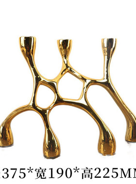 北欧现代几何艺术蜡烛台装饰摆件样板房酒店餐桌软装高档饰品摆设