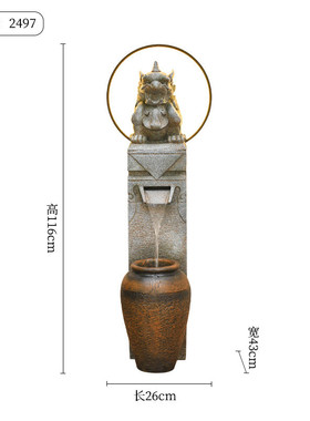 od59流水喷泉禅意中式庭院批发摆件阳台假山鱼池户外室内造景观落