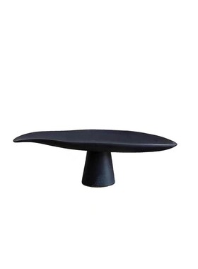 极简轻奢黑白树脂高脚果盘工艺品简约北欧软装售楼样板间饰品摆件