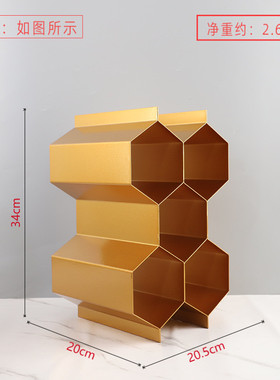 餐厅创意抽象金属红酒架酒架装饰摆件北欧酒柜酒店吧台家居装饰品