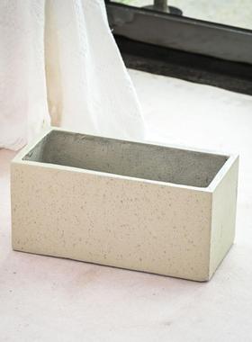水泥盆花盆长方形种植箱花箱户外花盆镁泥室内落地北欧正方形花盆