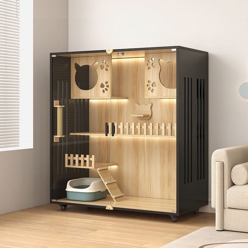 猫别墅猫咪房子猫屋家用室内猫猫笼子超大自由空间实木猫舍猫窝柜,淘宝优惠券,粉丝福利购,淘宝优惠卷