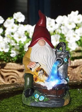 太阳能庭院灯花园树脂摆件雕塑工艺品摆件装饰灯花仙子灯草坪