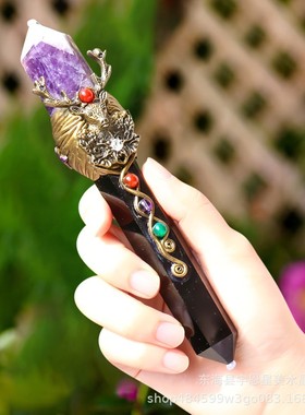 热销道具魔法棒，扫帚，万圣节角色扮演水晶