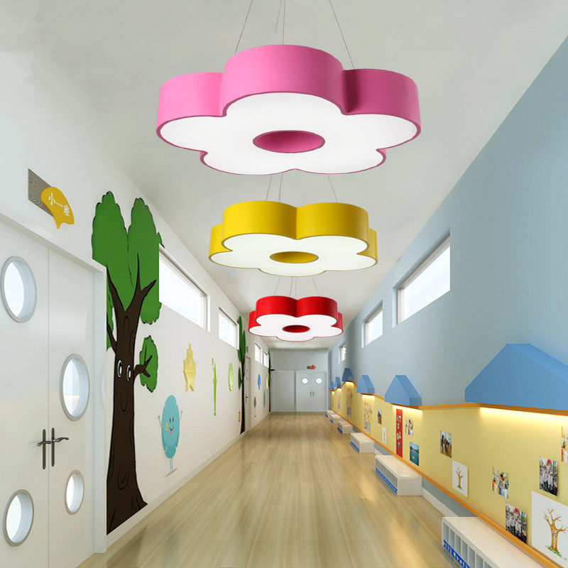 花朵吊灯少儿培训机构灯母婴店儿童大厅学校幼儿园教室创意吊灯,淘宝优惠券,粉丝福利购,淘宝优惠卷