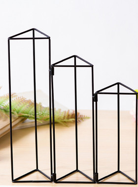 铁艺插花水养玻璃试管瓶架子创意可移动可旋转烤漆玻璃水培插花