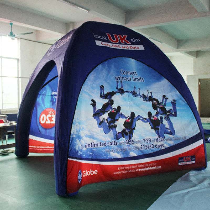 充气帐篷户外广告展览折叠四角圆顶闭气移动PVC帐篷气模拱门造型,淘宝优惠券,粉丝福利购,淘宝优惠卷