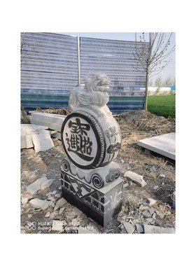 石雕厂家仿古石门墩鼓抱石雕石别墅门口石鼓动物石像抱鼓石