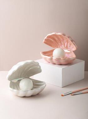 444z批发 小夜灯少女贝壳珍珠ins风客厅酒柜玄关卧室房间装饰品摆