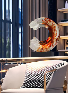 热销现代样板间高档琉璃摆件客厅电视柜玄关酒柜装饰品轻奢酒店艺