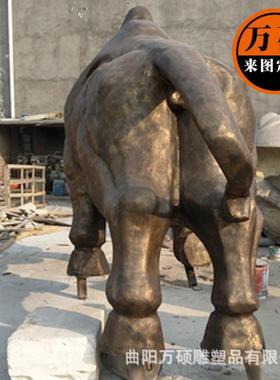 热销玻璃钢华尔街牛雕塑铸铜仿铜牛金牛户外动物牛园林装饰摆件