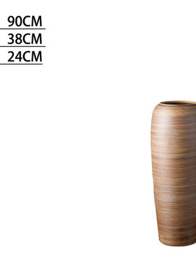 现代简约景德镇陶瓷花瓶客厅酒店插花陶罐花盆落地陶缸装饰品新款