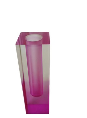 渲染色彩花瓶亚克力方柱花瓶水培花瓶气泡花器可插干花可玻璃炫彩