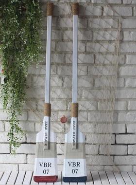 海洋工艺品实木做旧风格家居船浆酒吧咖啡厅挂墙工艺品摆件家居