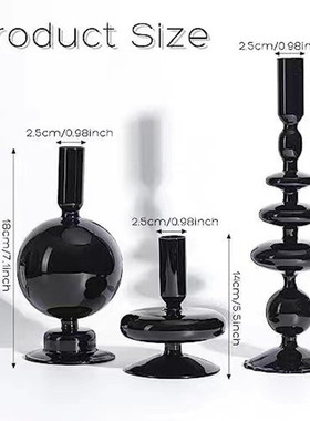 【源头套装】玻璃烛台厂家ins风网红艺术花瓶工艺品民宿餐桌摆件