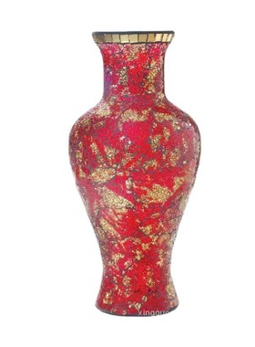 欧式幻彩玻璃瓶玻璃花瓶客厅餐厅卧室书房玄关装饰摆件马赛克批发