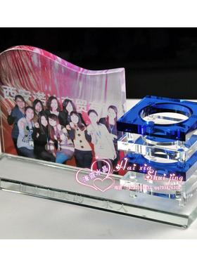 创意同学聚会纪念品摆台毕业水晶商务礼品实用相框高档个性可定