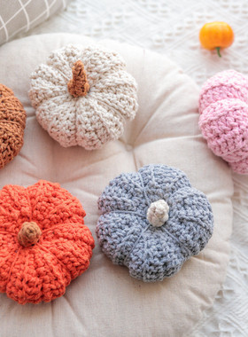 5dbj批发阿楹编织南瓜摆件ins少女心小物儿童房间装饰品桌面家居