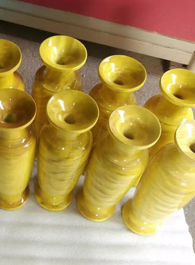 金丝楠木水波纹大叶桢花瓶木雕饰品家居摆件工艺品送礼