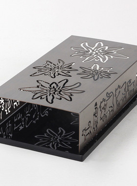 热销现代简约装饰品不锈钢雕花收纳样板间家居摆件酒店卧室艺术装