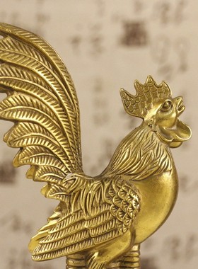 热销铜鸡摆件家居饰品装饰品鸡工艺品生肖金属