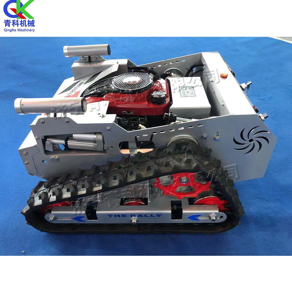 Crawler remote control lawn mower orchard agriculture and forestry intelligent weeding equipment remote control walking lawn mower for land reclamation and climbing
