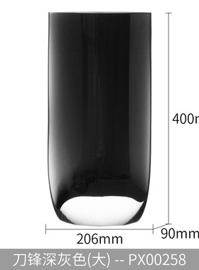 晶淳加厚水晶底！复古金红装饰刀锋花瓶现代艺术品桌面大摆件色