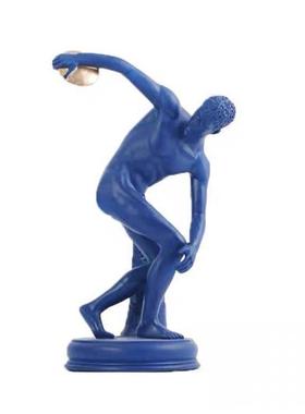 轻奢掷铁饼者人物雕塑摆件饰品软装艺术样板间售楼处书柜摆设