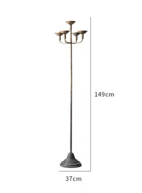 美式铁艺复古落地烛台香薰蜡烛氛围摆件民宿餐厅做旧装饰拍照道具