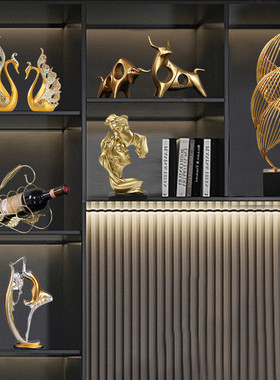 a947现代轻奢家居酒柜装饰品摆件客厅桌面书房办公室摆设乔迁送礼