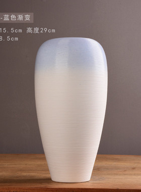 现代简约陶瓷花插纯手工拉创意家居纹客厅桌面经典工艺品插花花器