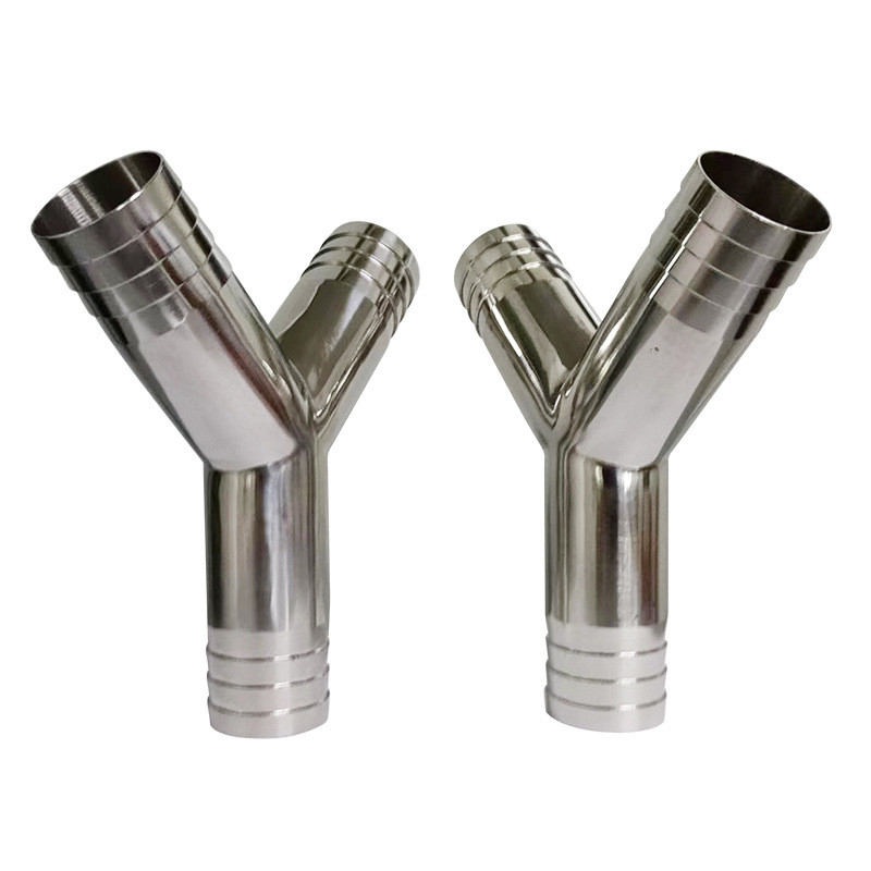 304不锈钢卫生食品级y型接头皮管软三通叉型三通管道连接焊接三通 - 图3