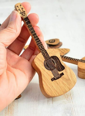 定制带支架的木质榉木吉他拨片盒原声个性化吉他拨片盒