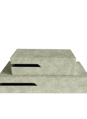 现代简约样板房创意开口家居盒衣帽间梳妆台收纳盒装饰软装摆件