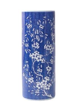 景德镇陶瓷花瓶青花瓷瓶冰梅蓝色高筒客厅摆件新中式博古架装饰品