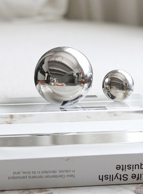 热销轻奢极简金属球圆球桌面摆设家居软装饰品设计师售楼处样板房