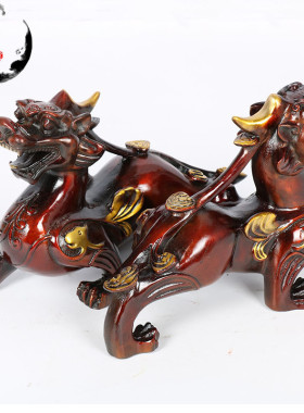 现货供应复古鎏金貔貅 大小号仿古铜貔貅 铜麒麟加工铸造铜工艺品