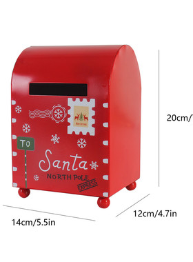 圣诞节摆装饰信箱节日花园庭院装饰小邮箱创意饰【】
